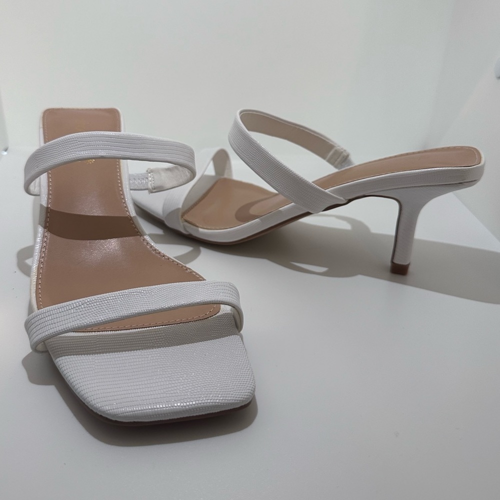 Brand new white, strappy, ladies 2inch heels. - Picture 2 of 4